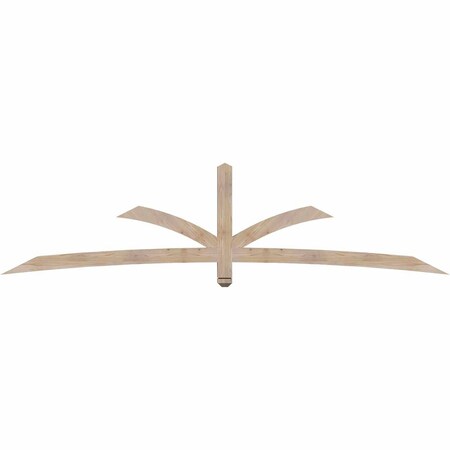 Ekena Millwork Davenport Smooth Timber Gable Bracket, Douglas Fir, 108"W x 27"H x 3 1/2"D x 3 1/2"F, 6/12 Pitch GBW108X27X0404DAV00SDF